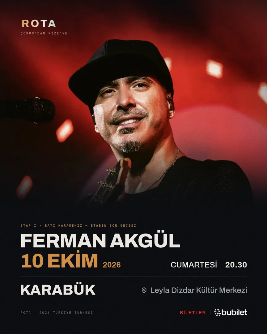 Karabük — Ferman Akgül, 10 Ekim 2026, Leyla Dizdar Kültür Merkezi — konser afişi