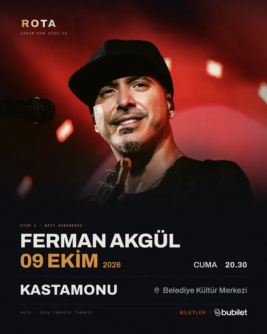Kastamonu — Ferman Akgül, 09 Ekim 2026, Kastamonu Belediyesi Nikah ve Konferans Salonu — konser afişi