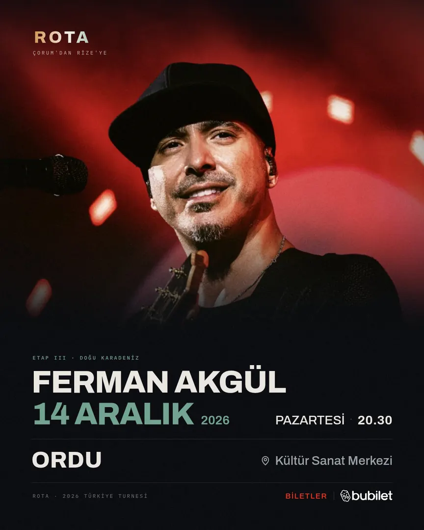 Ordu — Ferman Akgül, 14 Aralık 2026, Ordu Kültür Sanat Merkezi — konser afişi