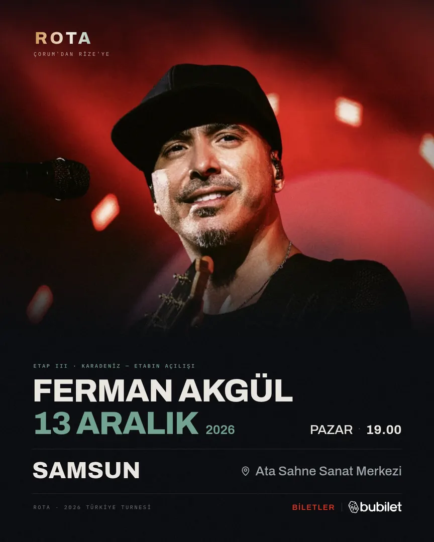 Samsun — Ferman Akgül, 13 Aralık 2026, Atakum Belediyesi Ata Sahne — konser afişi